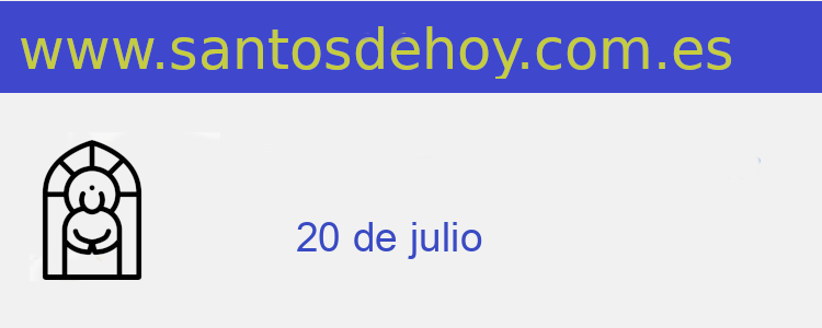 santo del 20 de julio